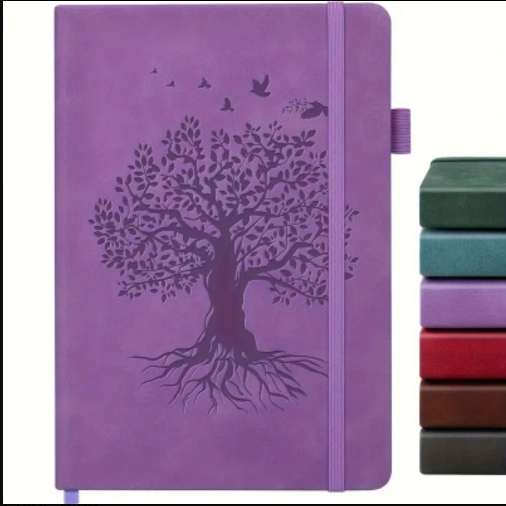 Purple Tree Of Life Design Journal Faux Vegan Leather Notebook Diary Man…